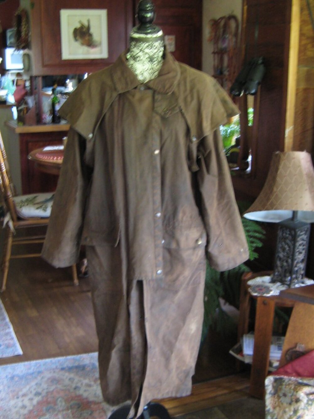 Kakadu Traders Austrailian Long Oilskin Slicker Size M Unisex